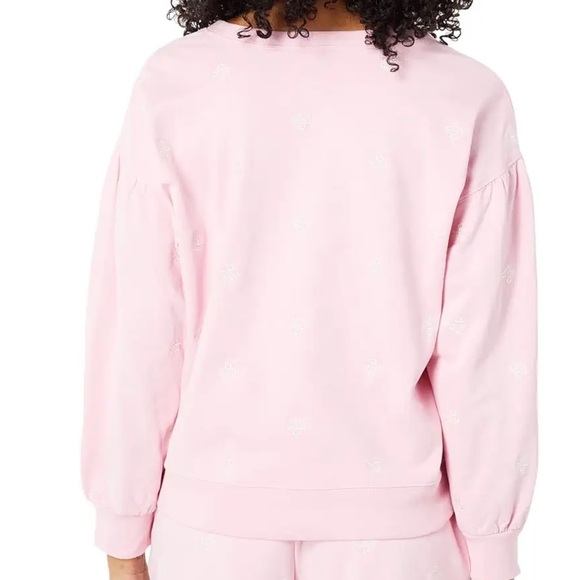 NWT Draper James Bobbie Sweatshirt in Pink Embroidered Viola spring floral - Picture 4 of 5